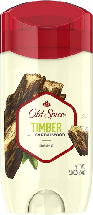 Old Spice Aluminum Free Deodorant for Men, Timber with Sandalwood Scent, 3 oz, (Pack of 3)
