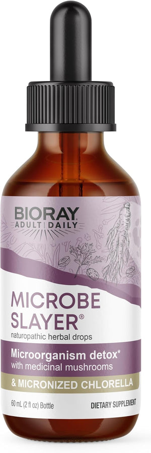 BIORAY Daily Microbe Slayer - 2 fl oz - Promotes Balance of Intestinal Microbes &amp Nourishes The Liver - Non-GMO Vegetarian Gluten Free