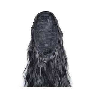 SONGCHAO Fake Hair Bun 22 Inch Long Wavy Wig Hair Slices Women Wig Bun Hair Clips Synthetic Curly Ponytail Extensions for Women Daily Use Hair Accessories (Color : C Size : 22inch/55CM)