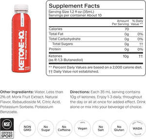 Ketone-IQ Exogenous Ketone Supplement Drink ? 30 Servings with 10 g Ketones per Serving | Fast Ketosis Support Energy &amp Mental Focus | Sugar-Free Salt-Free Caffeine Free