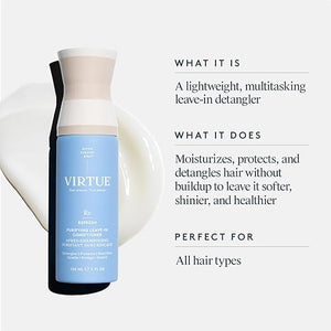 Virtue Purifying Leave-In Hair Conditioner Spray Reduce Frizz and Split Ends Detangles and Nourishes Color Safe 5 Fl Oz