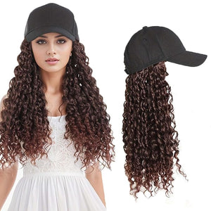 Hat Wig Baseball Cap Wig Extensions Adjustable Wig Hat Attached African Kinky Curly Hairpiece Braiding wig