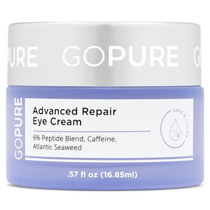 goPure Advanced Repair Eye Cream - Under Eye Cream for Puffiness Bags and Dark Circles Visibly Improve the Look of Fine Lines Wrinkles and Crows Feet - 0.57 fl oz