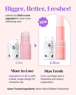 THESAEM Iceland Eye Stick Bundle - 2 Pack (Collagen + Peptide) 0.38 oz Each - Anti-Wrinkle Cooling Balm for Dark Circles &amp Puffiness - Under Eye Treatment with 6-Type Collagen &amp 5-Peptide Comp