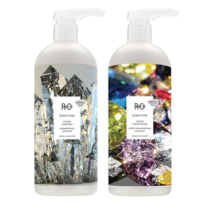 R+Co Gemstone Color Shampoo &amp; Conditioner Set + Deluxe Sample (0.5oz) | Protects Color, Repairs &amp; Nourishes | Vegan + Cruelty-Free | 33.8oz (Pack of 2)