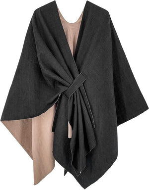 Moss Rose Women's Shawl Wrap Poncho Ruana Cape Open Front Cardigan Shawls for Fall Winter