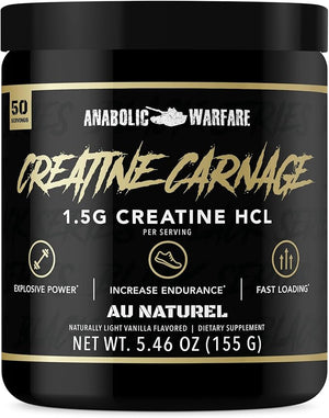Creatine Carnage Creatine HCL Supports Optimal Strength Endurance Muscle Mass and Fast Loading*