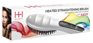 Annie H and H Heated Straightening Brush, White