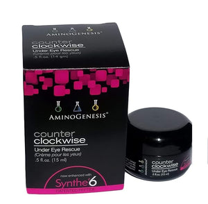 AminoGenesis Counter Clockwise 5 oz Dark Circle and Wrinkle Eye Cream Day and Night Firming Eye Treatment Eye Contour For Sensitive Puffy Eyes and Eye Bags