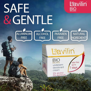Lavilin Bio Balance Underarm Deodorant Cream, Up to 7 Days Odor Free (2 Pack)