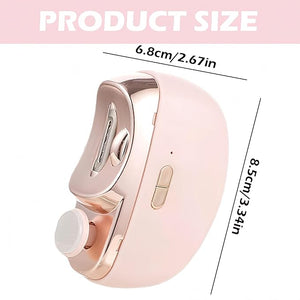 Electric Nail Clipper 3 in1 Automatic Electric Nail Clipper with Polishing for Fingers and Toes Toenail Clippers with 2 Adjustable Speeds for Senior Adults (Pink)