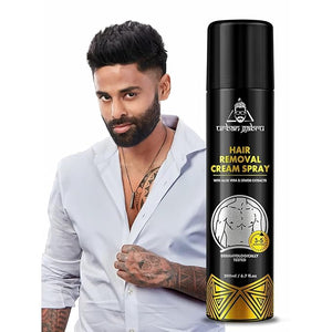 Hair Removal Cream Spray For Men| Painless Body Hair Removal Spray For Chest Back Legs &amp Under Arms (200 ml (Pack of 1) Aloe Vera)