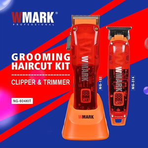 Hair Clippers for Men Professional - Hair Clippers for Men Clippers and Trimmers Set Hair Cutting Kit High Speed 7000 RPM Long Battery Life 6+3 Guards Ceramic Blades Compatible with Wmark