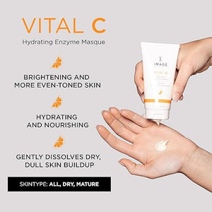 IMAGE Skincare VITAL C Hydrating Enzyme Masque Brightening Facial Mask with Vitamin C and Hyaluronic Acid 2 oz
