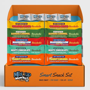 Soft Protein Bars Variety Pack ? 10-Pack (5 Flavors) with High Protein Great for Pre Workout and Post Workout Protein Snacks + 4 Mix It Up Mints | Bundled by Mix It Up | Healthy Gift Box