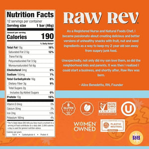 Raw Rev Vegan Protein Bars- Creamy Peanut Butter &amp Sea Salt 12 bars Non-GMO Plastic-Neutral Nothing Artificial Glo Formula Gluten-Free Keto-Friendly Paleo Kosher Soy-Free No Sugar Alcoh