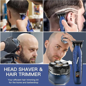 SOLIMPIA Upgraded Head Shavers for Bald Men Hair Trimmer Kit Magnetic Electric Razor Large Battery Capacity Rechargeable LED Display Beard Trimmer Waterproof Wet/Dry Head Shaver