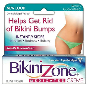 Bikini Zone Medicated Creme for Bikini Area 1 oz (Pack of 6)