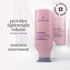 Pureology Pure Volume Conditioner - Enhances Volume and Movement Lightweight Shampoo for Fine Flat Color Treated Hair