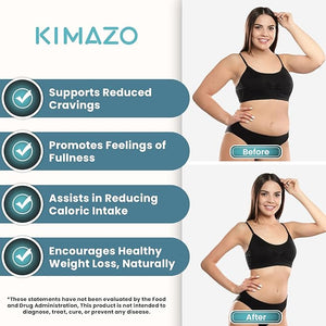 KIMAZO New-Appetite Suppressant Weight Loss Pills for Women - Belly Fat Burner for Women | Metabolism Booster and Carb Blocker, Burn Fat 24/7-3rd Party Tested Weight Loss Diet Pills - 60 Capsules