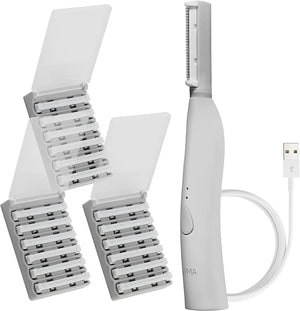 SPA SCIENCES - SIMA Patented Dermaplane Razor for Women Face ? Painless 2-in-1 Facial Exfoliation &amp Peach Fuzz Hair Removal ? Anti-Aging ? 3 Speeds ? Rechargeable ? 19 Weeks Treatment