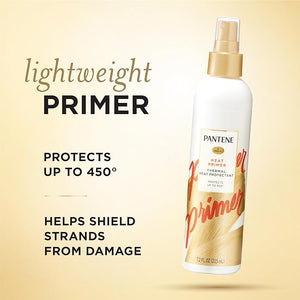 Pantene Pro-V Heat Protectant Spray Thermal Heat Primer for Hair Pack of 3 21.6 oz total
