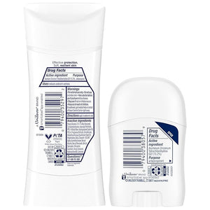 Dove Advanced Care Deodorant, Cool Essentials Bundle ? Full-Size Antiperspirant Deodorant 2-Pack + Mini Deodorant (3 Piece Set)