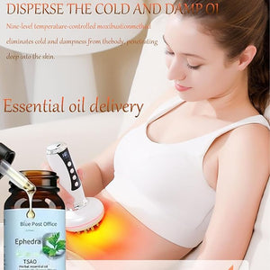 4-in-1 Lymphatic Detox Massage Device, able to Reduce Stretch Marks and Cellulite, Featuring Light Therapy, Heat Therapy, Vibration, for Legs, arms, and Abdomen, Comes with Essential Oils.