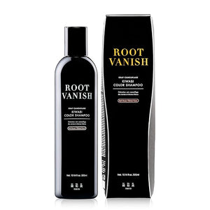 KIWABI Hair Color Shampoo for Gray Coverage ? Gradual All Natural Hair Dye Shampoo for Women &amp Men ? Hydrating Sulfate-Free Ammonia-Free Vegan Scalp Care with 31 Botanicals (Dark Brown)