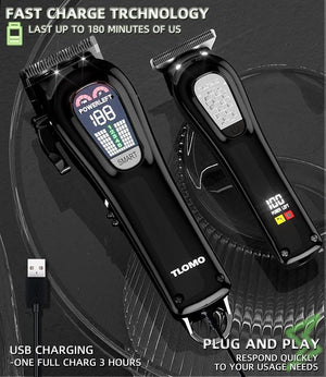 Hair Clippers for Men Professional Cordless Hair Clippers Kits for Hair Cutting KitMens Clippers and Trimmer Set for Barber with LED Display