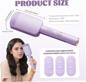 Rovy Wave Curling Iron 3 Barrel Rovy Wave Curling Iron with Ceramic Hair Crimper for Women Hair Curler with Four Temperature Control Purple