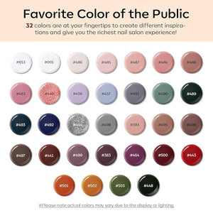 Modelones 133pcs Poly Nail Gel Kit, 32 Colors Earthy Tones Complete Extension Gel Nail Kit with 8W Lamp Slip Solution Builder Tools for Starter DIY Salon Use