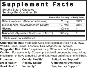 Nature's Fusions Neuro NAC Supplement 375mg Extra Strength with 1800mg Glycine - N-Acetyl Cysteine Ethyl Ester - 20x More Bioavailable Than NAC 600 mg - Boost Glutathione 10x More Than Liposomal