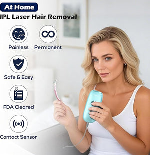 IPL Hair Removal Whole Body Hair Removal for Men and Women at Home Pain-Free &amp Long-Lasting for Body &amp Face Hair Removal Effective in 2 Weeks with Ultra-Fast 0.2S Light Emission(Green)