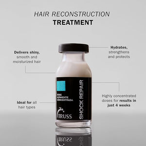 TRUSS Repairing Hair Serum - Shock Repair Hair Care for Damaged Strands - Highly Concentrated for Split End Repair &amp Protection - Weekly Reconstructing Treatment for Hydration &amp Strength (4 Am