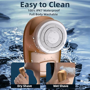 Mini Electric Shaver Pocket Size Electric Shaver for Men Women Rechargeable Easy One-Button Portable Powerful Waterproof Razor for Travel Office Business Trip (1Pack)