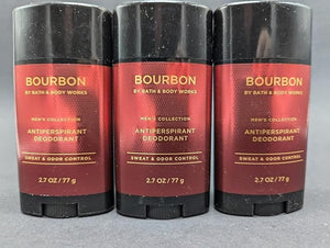 3 BOURBON Men's Collection Antiperspirant Deodorant stick Sweat &amp Odor Control 2.7oz