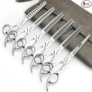 Barber hair scissors, Axemoore professional haircut Cutting Scissors/Shears set- 6", made of Japanese stainless steel, especially (6.5in-6pc)