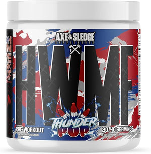 Axe &amp Sledge HWMF High Stim Pre-Workout Powder | 400mg Caffeine | Pre-Workout for Men &amp Women with Citrulline Beta Alanine &amp Alpha GPC - Energy Pump &amp Focus | High Stim 20/40 Serving