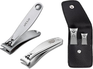 Made in Solingen Germany ? APEXAY Professional Nail Clippers Set Premium Fingernail &amp Toenail Cutter for Men &amp Women Heavy Duty Surgical Stainless Steel Sharp Durable for Thick Nails T