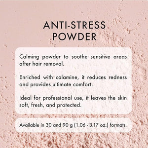 Italwax Help Line Anti-Stress Powder 3.17 oz (90g) ? Calamine Soothing Formula ? Reduces Redness After Waxing ? Protects and Calms Sensitive Skin ? for Professional and Home Use