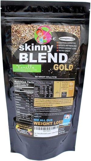 Skinny Blend Gold ? Protein Shake for Women ? Low Sugar Low Carb ? Supports Metabolism and Energy ? Creamy Vanilla ? 15 Servings