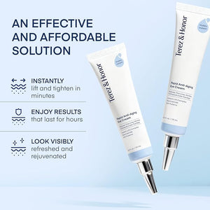 TEREZ &amp HONOR Anti-Aging Rapid Reduction Under-Eye Cream Visibly and Instantly Reduces Wrinkles Dark Circles and Eye Bags in 120 Seconds Hydrates &amp Lifts Skin Rapid