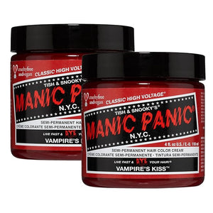 MANIC PANIC Classic Vampire's Kiss Semi Permanent Hair Color - Medium Red Hair Dye for Women &amp Men That Lasts 4-6 Weeks - Vegan Ammonia &amp Cruelty-Free - Create &amp Mix Custom Shades (4oz /