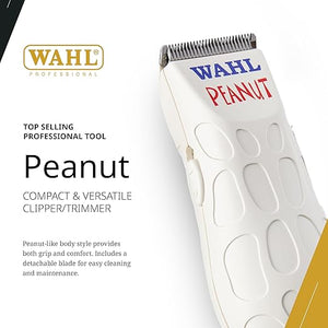 Wahl Professional Peanut Corded Trimmer - Compact Lightweight Powerful Rotary Motor Grooming Tool with 4 Trimming Guides and Accessories