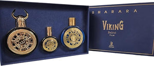 Bharara Viking Beirut Gift Set, Parfum 3.4oz 100ml with mini 1.0oz/30ml and Body Lotion 6.0oz/180ml