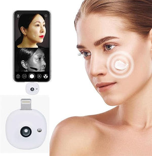 Mini UV Camera Portable Effective Sun Protection Visible and Makeup Removal Sun Protection Detection Facial Sun Protection for iPhone Android Phone (for iPhone (Lighting Port))