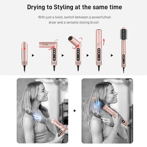 Straightener and Curler 2 in 1 with Vented Cool Air to Lock in Style Flat Iron Curling Wand