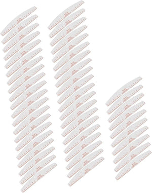 Nail File Manicure Tools 80/80 Coarse Grits Washable Reusable Nail Files for Gel Extension 50 Pieces Curved for Hand and Feet Care