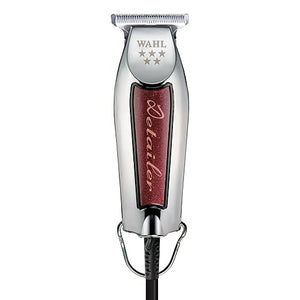 Wahl Professional Detailer Trimmer Burgundy Adjustable T-Blade Corded Lightweight Rotary Motor Includes 3 Guides and Accessories